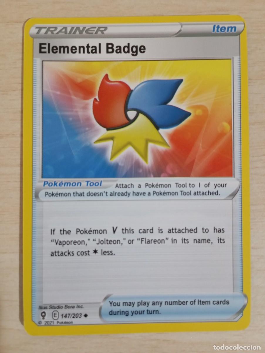 Trading cards: Carta Pok&eacute;mon Trainer Elemental Badge