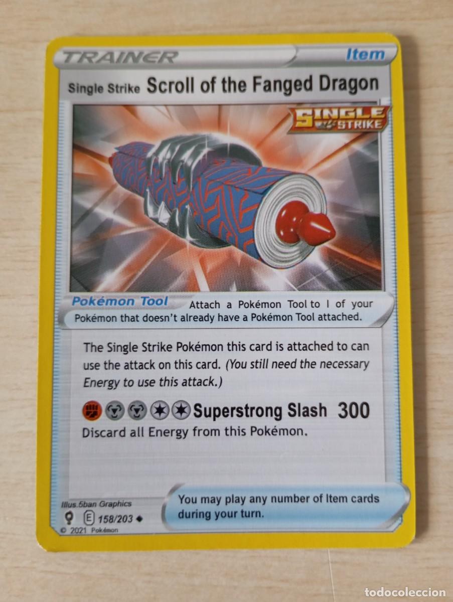 Trading cards: Carta Pok&eacute;mon Trainer Single Strike Scroll of the Fanged Dragon
