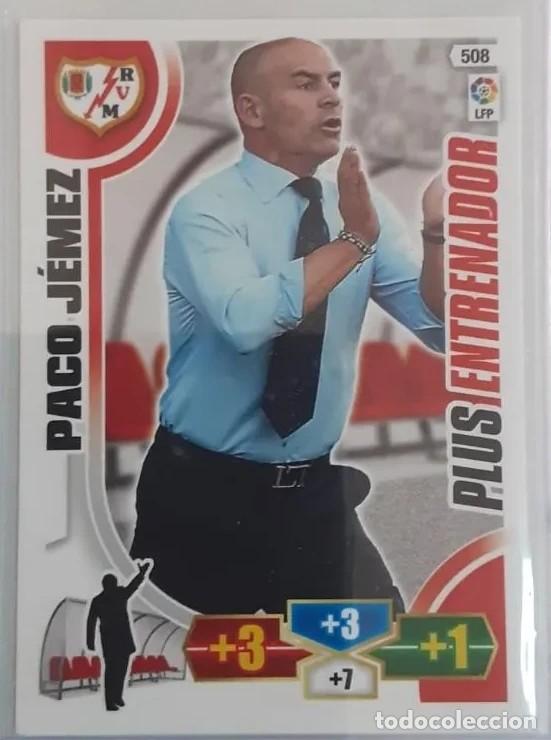 Cartas Colecion&aacute;veis: Cromo Adrenalyn liga 13 14 paco jemez rayo vallecano 508 plus entrenador