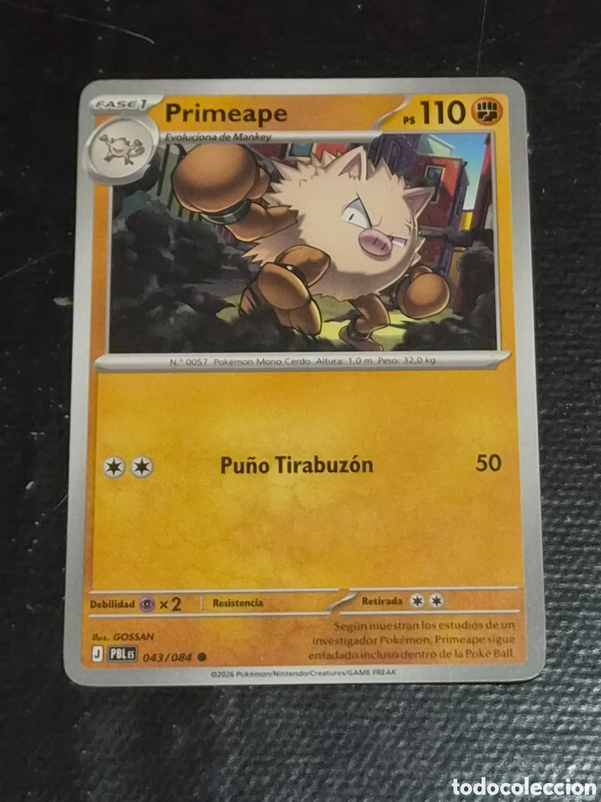 Trading cards: 43 - PRIMEAPE , POKEMON OSCURIDAD ABSOLUTA