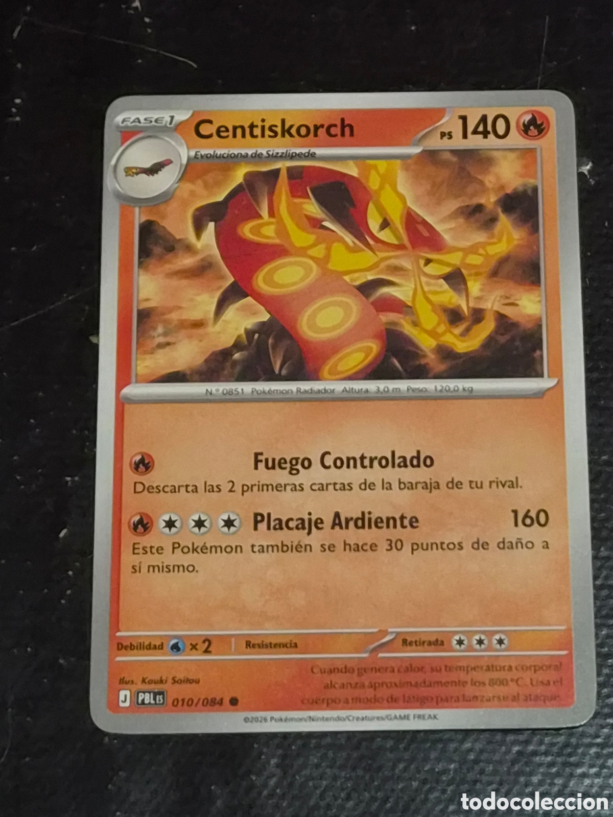Trading cards: 10 - CENTISKORCH , POKEMON OSCURIDAD ABSOLUTA