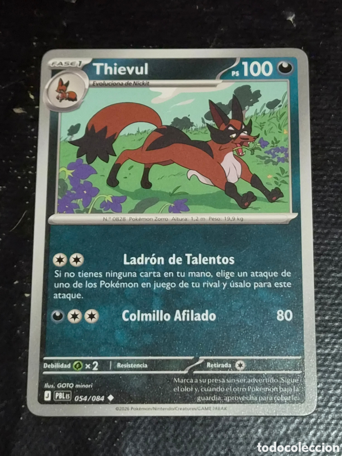 Trading cards: 54 - THIEVUL , POKEMON OSCURIDAD ABSOLUTA