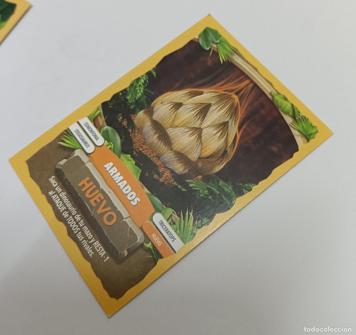 Trading cards: carta dinosarus lu dino cards promocional galletas promocion war game dinowar huevo