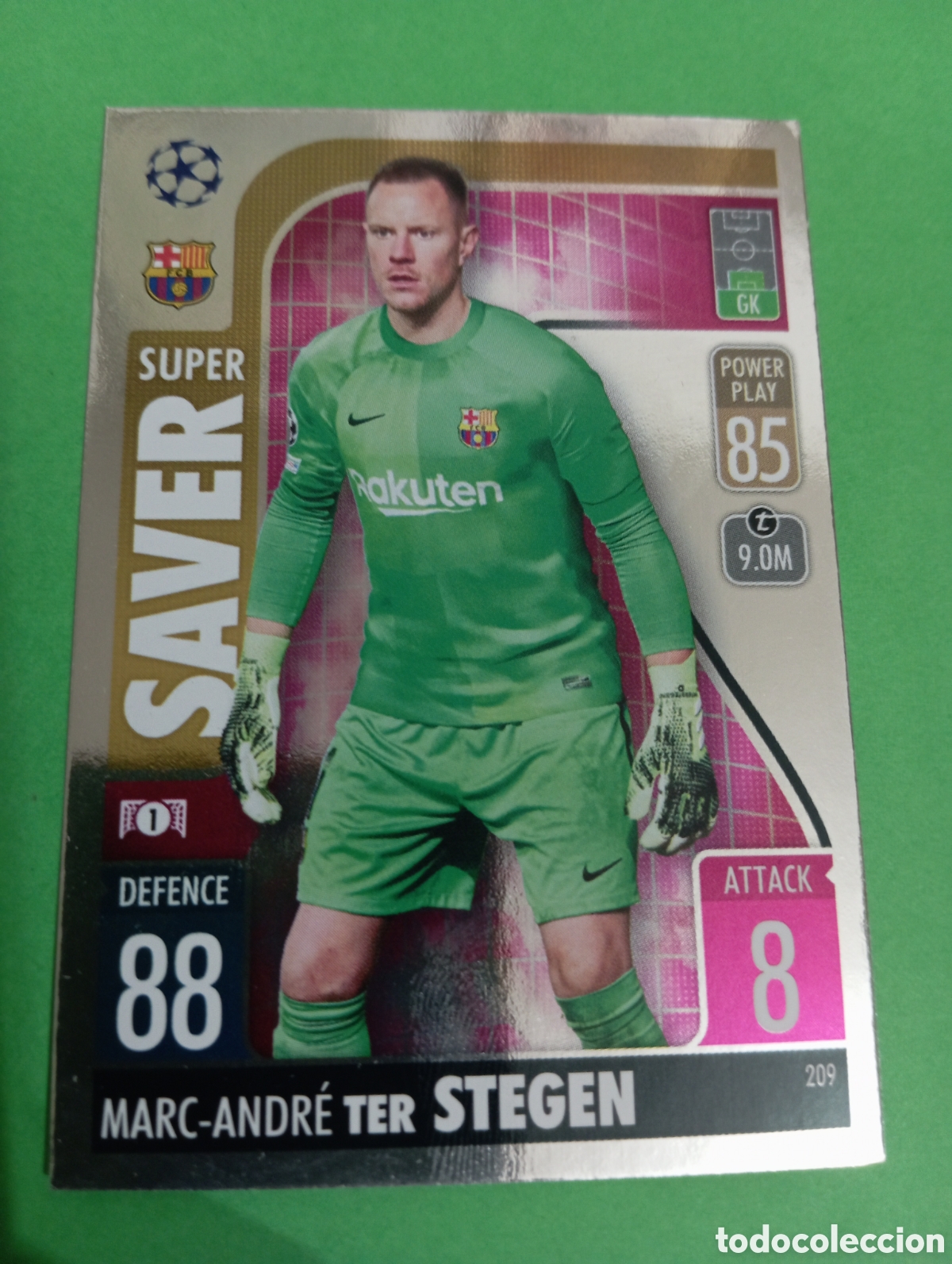Trading cards: Ter Stegen Barcelona SUPER SAVER n&deg;209 / TOPPS MATCH ATTAX 2021/2022