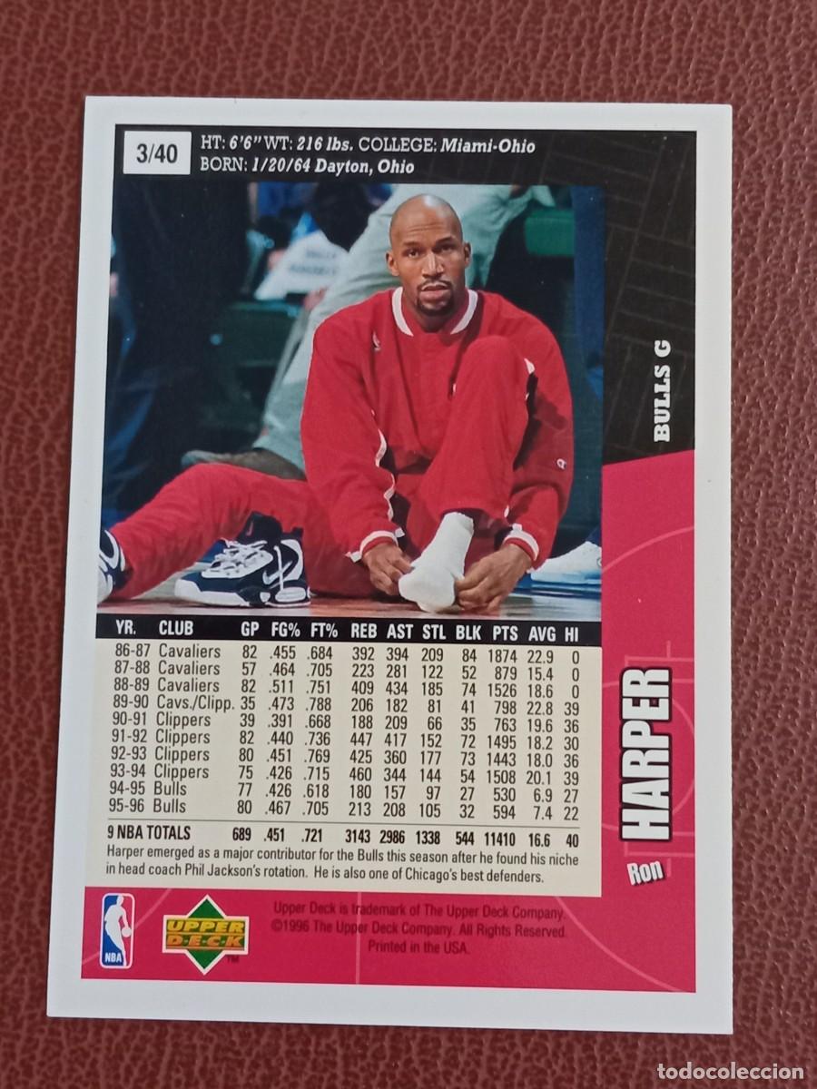 Trading cards: Card 3 Ron Harper Upper Deck 1996-97 Slam Dunk Series - Foto 2