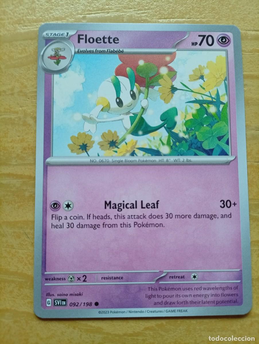 Trading cards: Carta Pok&eacute;mon de Floette, edici&oacute;n en ingl&eacute;s. - N&uacute;mero de carta: 092/198 - A&ntilde;o de publicaci&oacute;n: 2023
