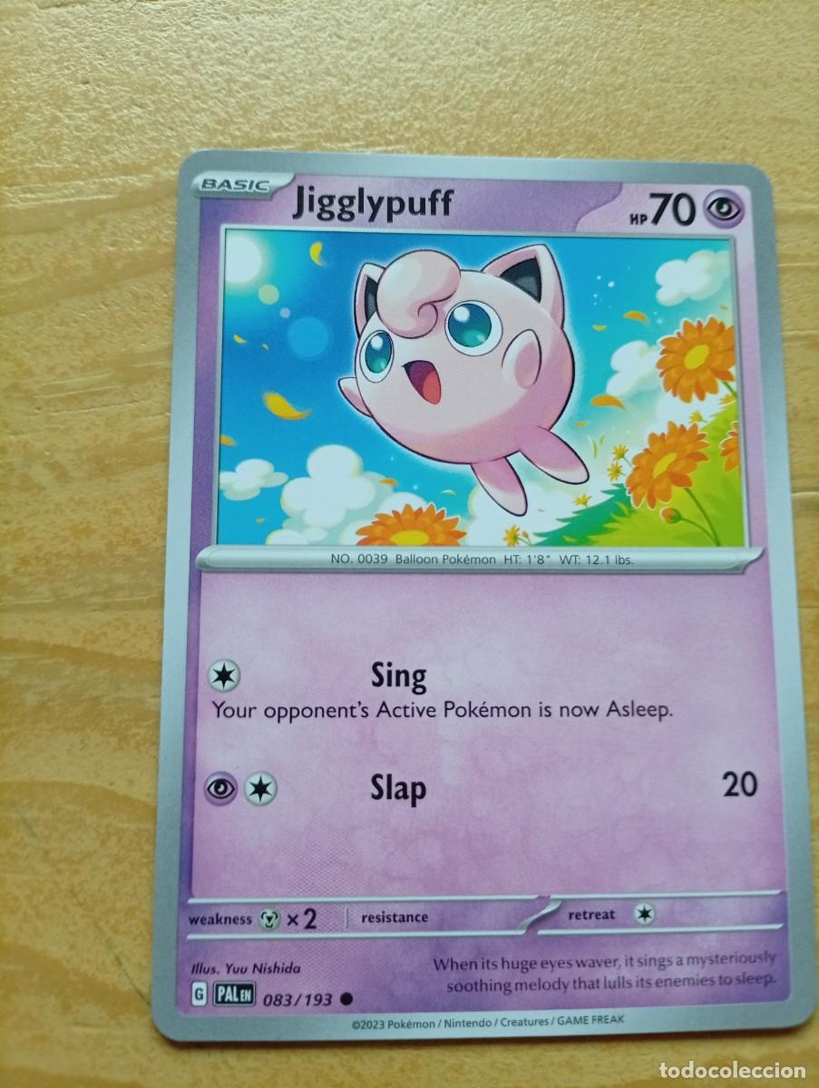 Trading cards: Carta Pok&eacute;mon de Jigglypuff, edici&oacute;n en ingl&eacute;s. - N&uacute;mero de carta: 083/193. - A&ntilde;o de publicaci&oacute;n: 2