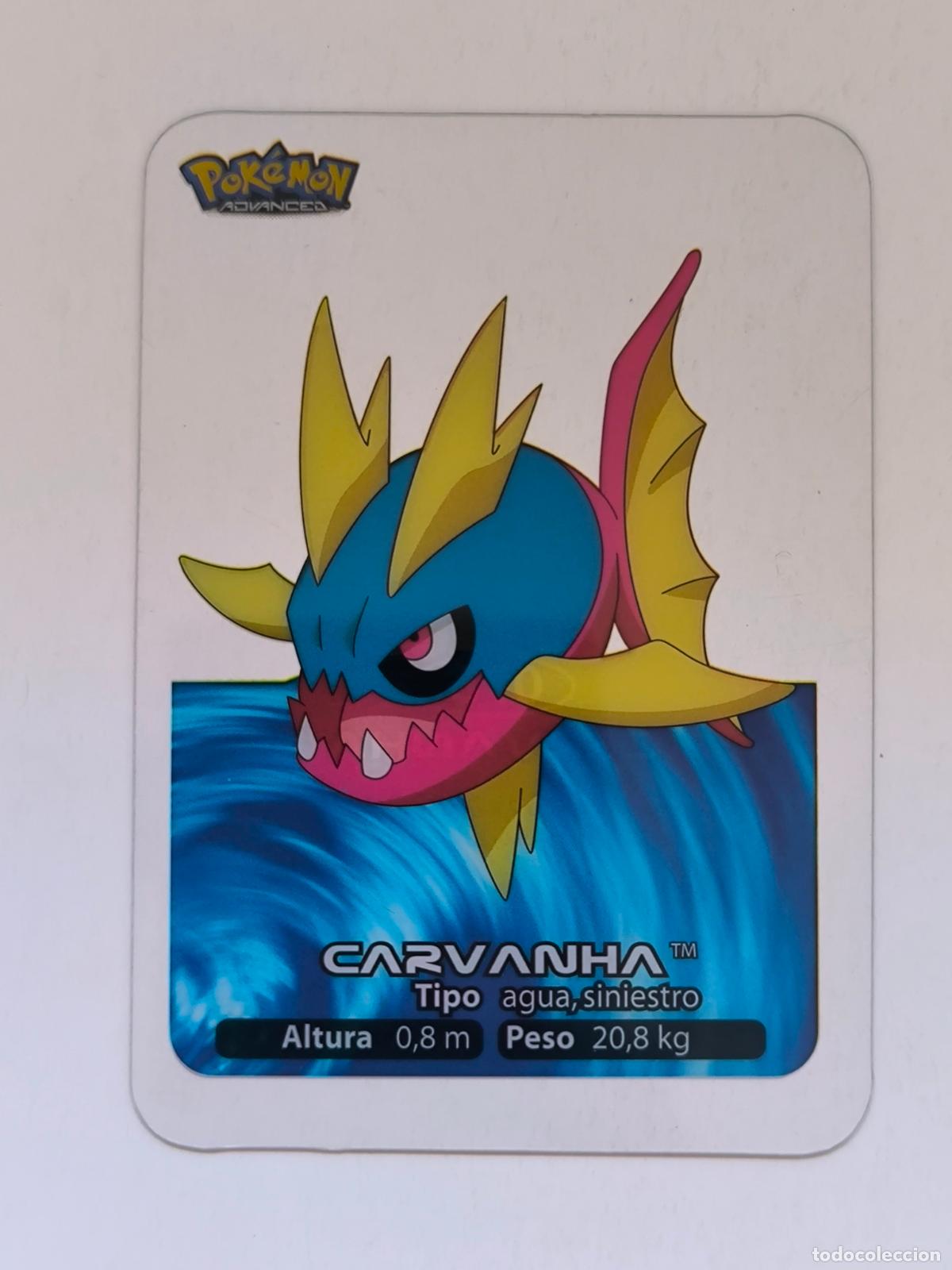 Trading cards: POKEMON ADVANCED LAMINCARDS - N&ordm; 078 / 78 CARVANHA - CARD / CARTA - EDIBAS 2006 (9ZC2)