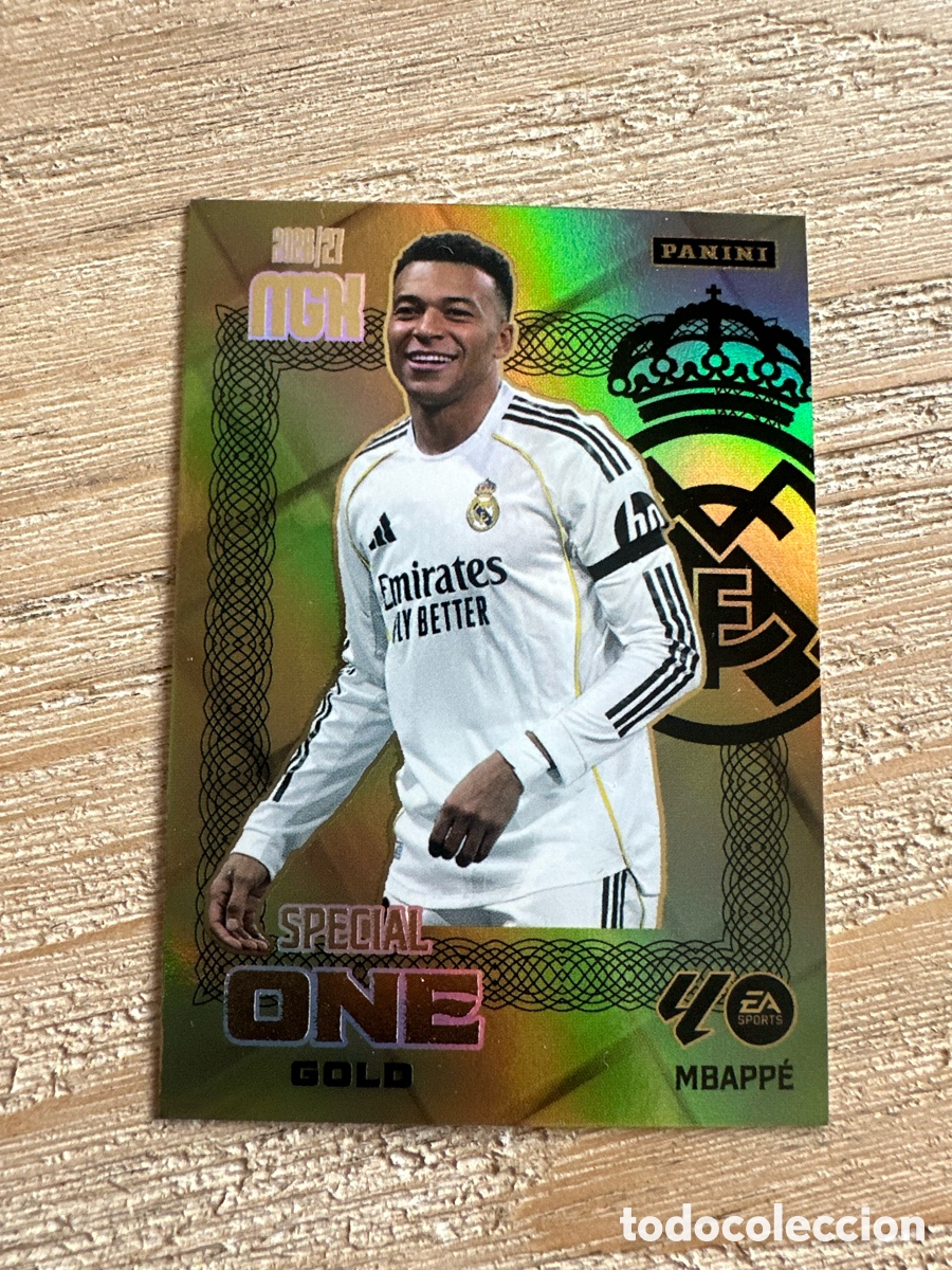 Trading Cards: MBAPPE REAL MADRID SPECIAL ONE GOLD MEGACRACKS 2026/27 26-27 26 27 MGK PANINI