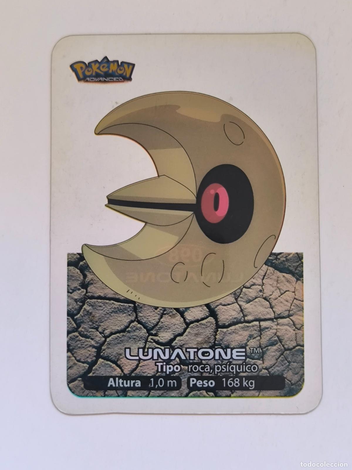 Trading cards: POKEMON ADVANCED LAMINCARDS - N&ordm; 098 / 98 LUNATONE - CARD / CARTA - EDIBAS 2006 (9ZC2)