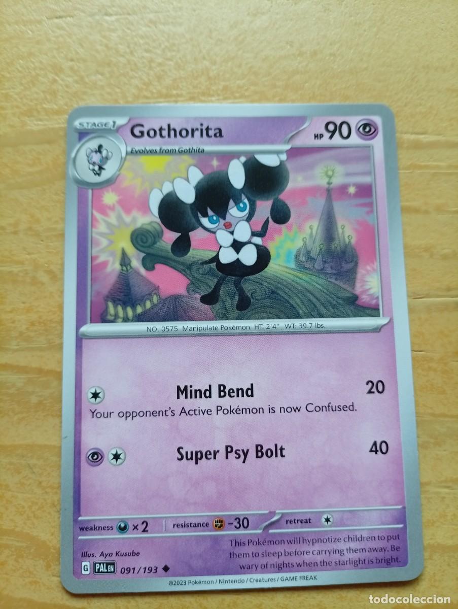 Trading cards: Carta Pok&eacute;mon de Gothorita, edici&oacute;n en ingl&eacute;s. - N&uacute;mero de carta: 091/193. - A&ntilde;o de publicaci&oacute;n: 20
