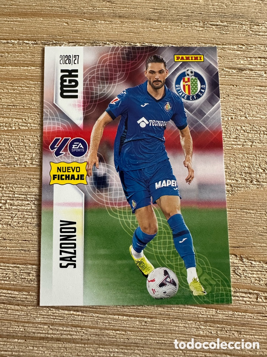Trading cards: SAZONOV GETAFE 457 NUEVO FICHAJE 2&ordf; EDICION MEGACRACKS 2026/27 26-27 26 27 MGK PANINI