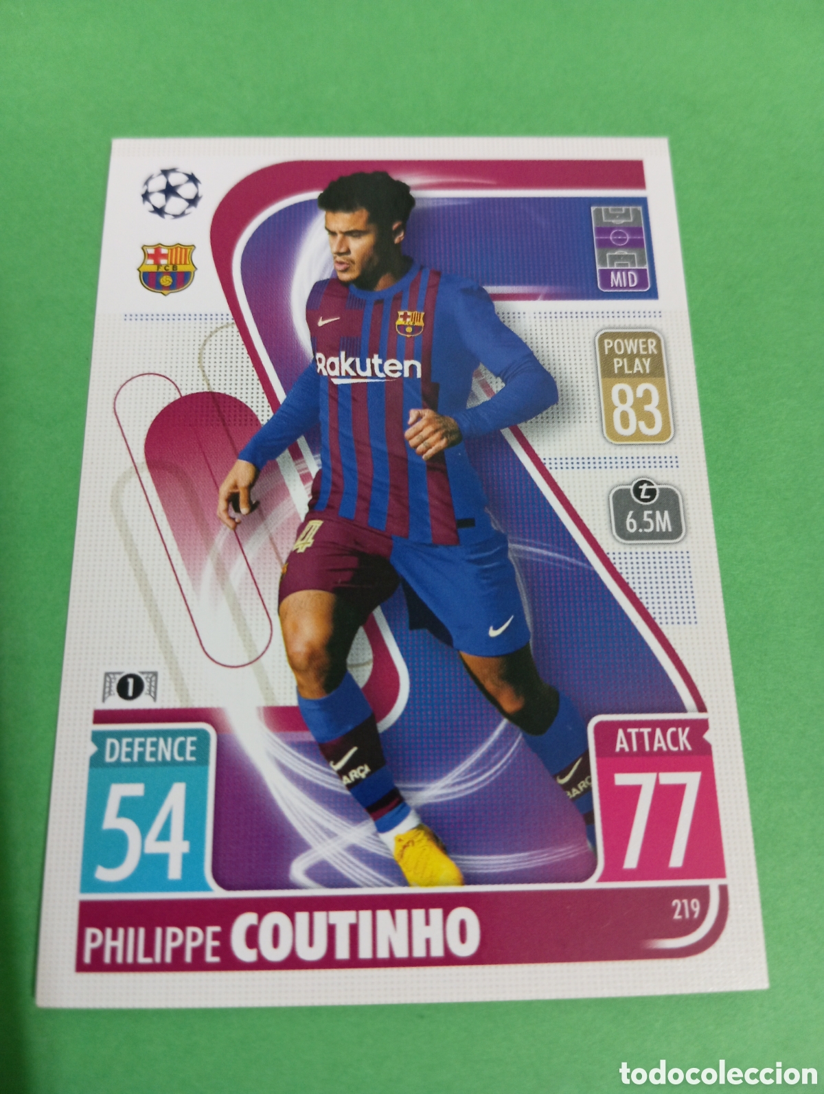 Trading cards: Coutinho Barcelona n&deg;219 / TOPPS MATCH ATTAX 2021/2022