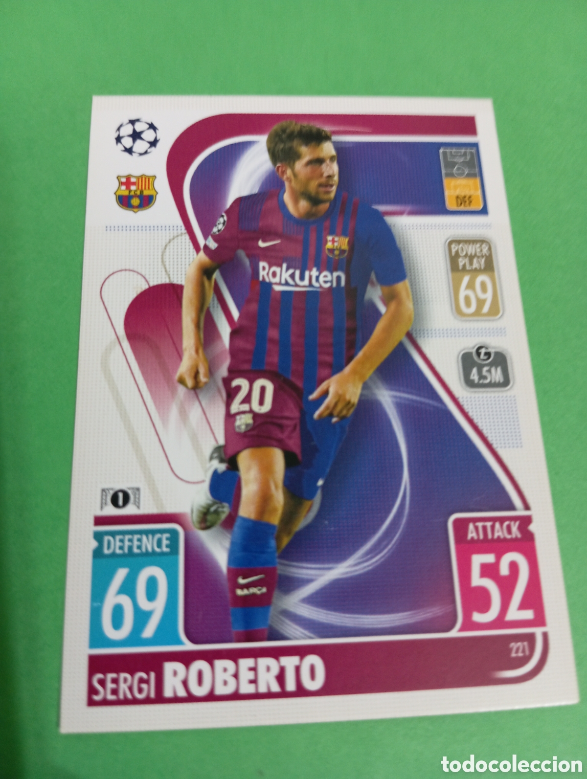 Trading cards: Sergi Roberto Barcelona n&deg;221 / TOPPS MATCH ATTAX 2021/2022