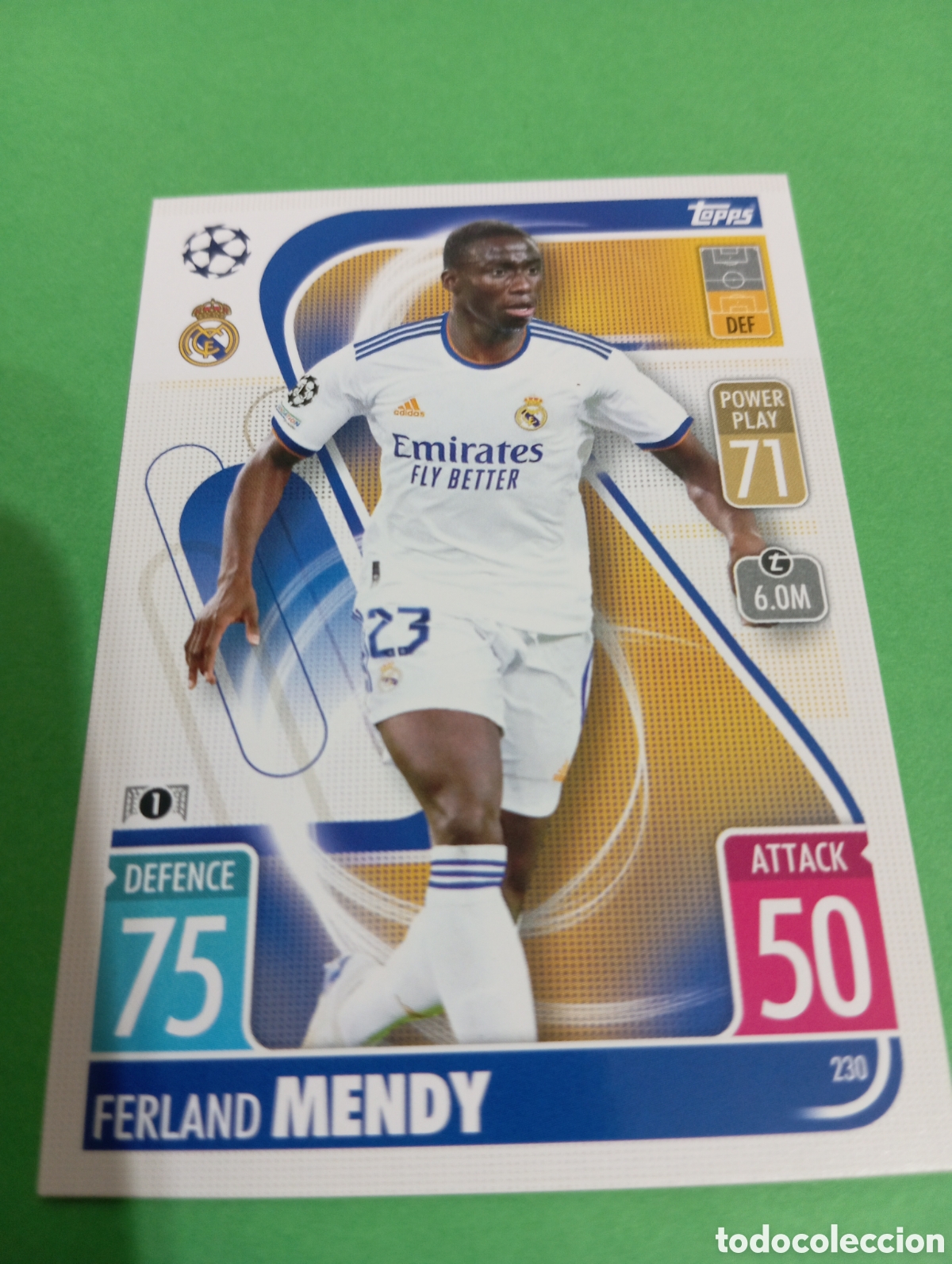 Trading cards: Mendy Real Madrid n&deg;230 / TOPPS MATCH ATTAX 2021/2022