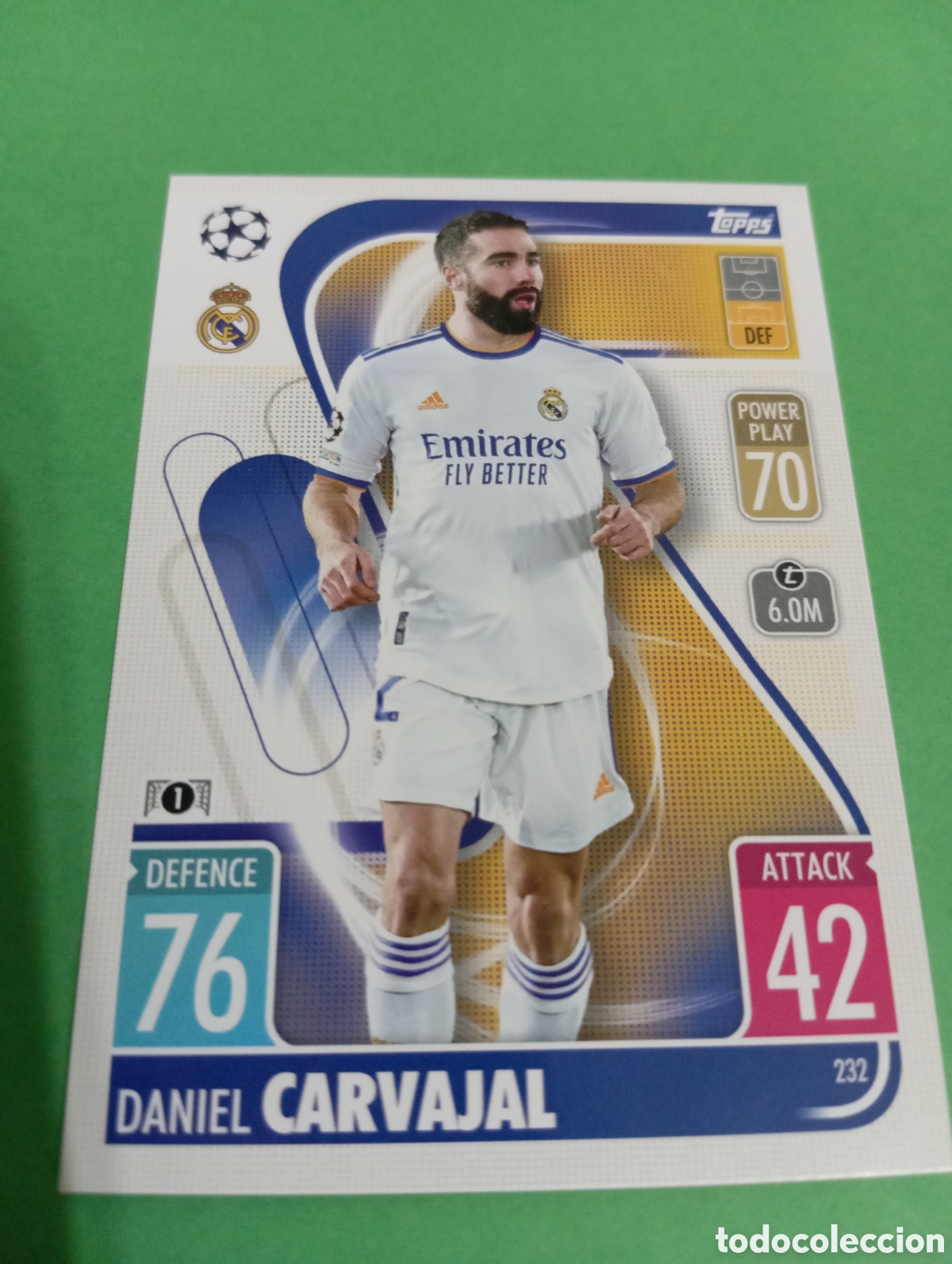 Trading cards: Carvajal Real Madrid n&deg;232 / TOPPS MATCH ATTAX 2021/2022