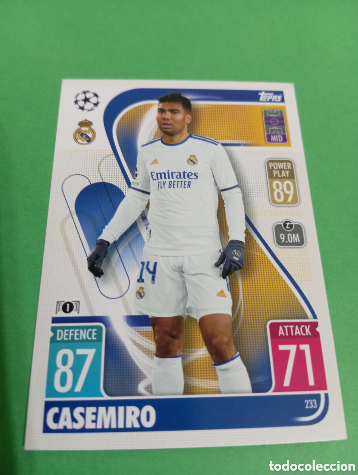 Trading cards: Casemiro Real Madrid n&deg;233 / TOPPS MATCH ATTAX 2021/2022