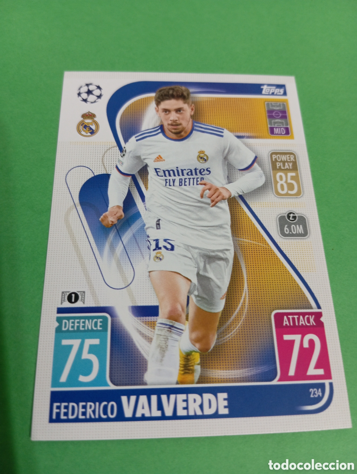 Trading cards: Valverde Real Madrid n&deg;234 / TOPPS MATCH ATTAX 2021/2022