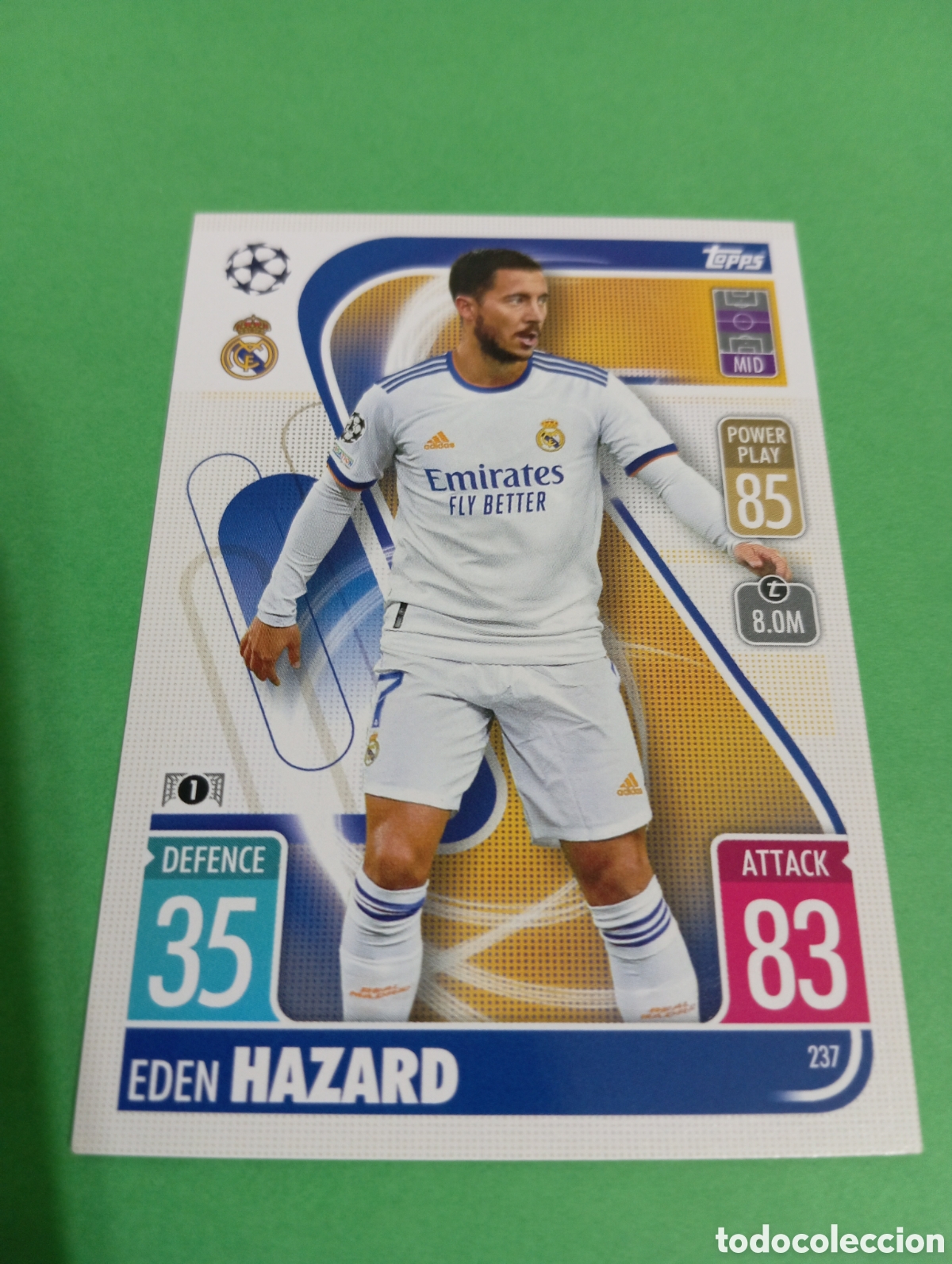 Trading cards: Hazard Real Madrid n&deg;237 / TOPPS MATCH ATTAX 2021/2022