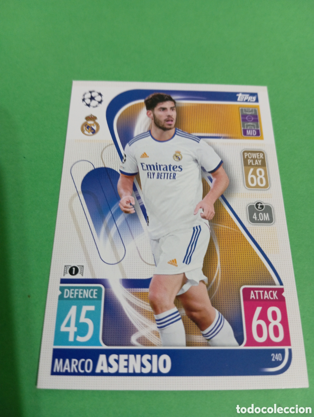 Trading cards: Asensio Real Madrid n&deg;240 / TOPPS MATCH ATTAX 2021/2022