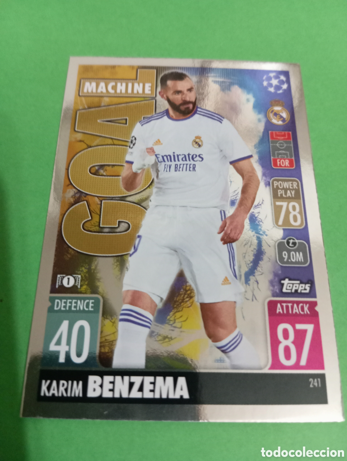Trading cards: Benzema Real Madrid GOAL MACHINE n&deg;241 / TOPPS MATCH ATTAX 2021/2022