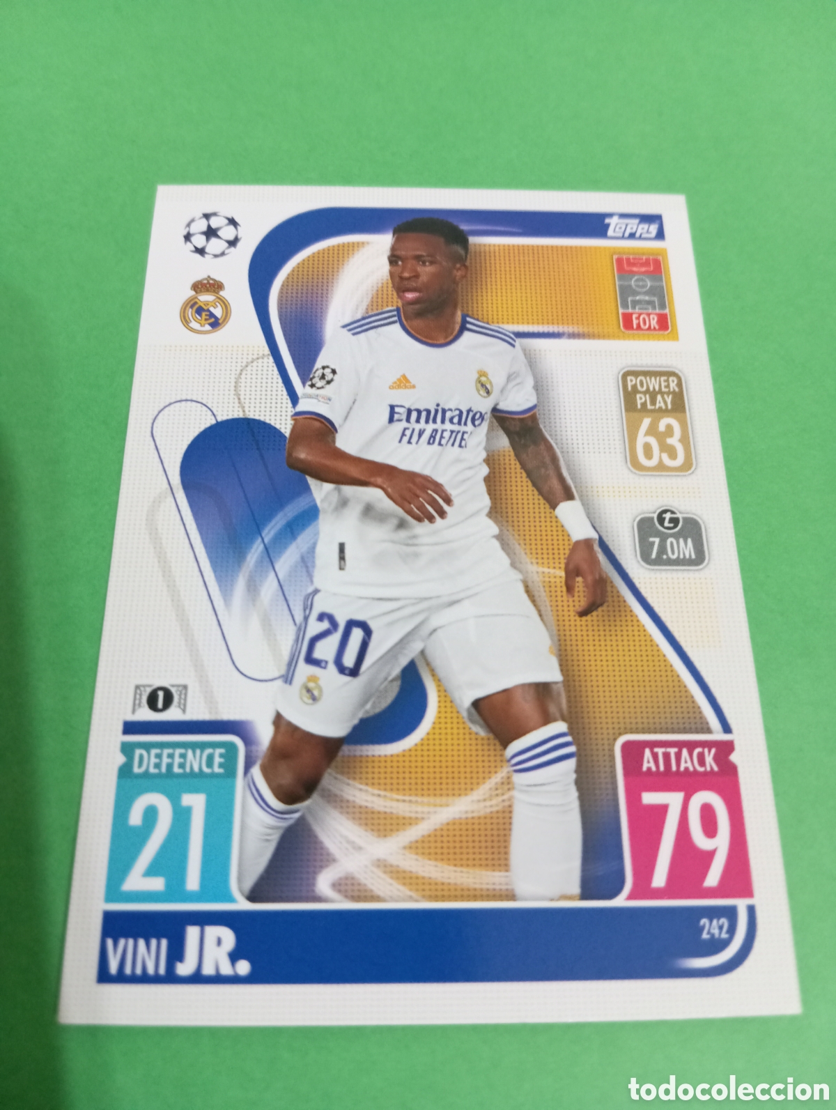Trading cards: Vini JR. Real Madrid n&deg;242 / TOPPS MATCH ATTAX 2021/2022
