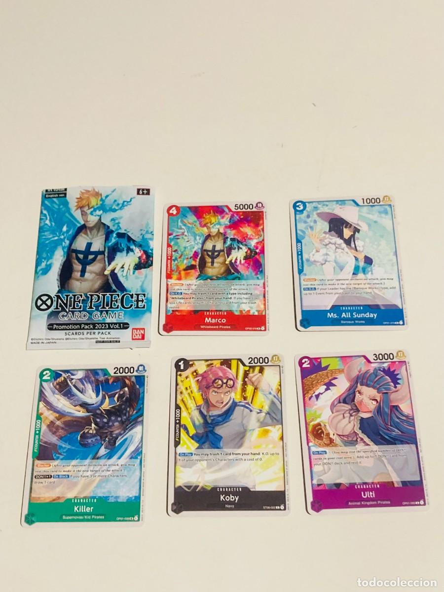 Trading cards: Lote 5 cartas One Piece TCG - Promotion Pack 2023 Vol.1 (5 Cards)