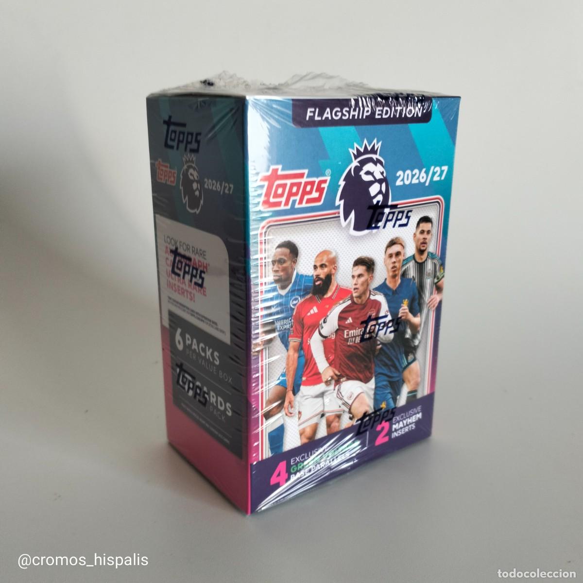 Trading cards: Topps Premier League Flagship Edition 2026-27 value box 60 total cards