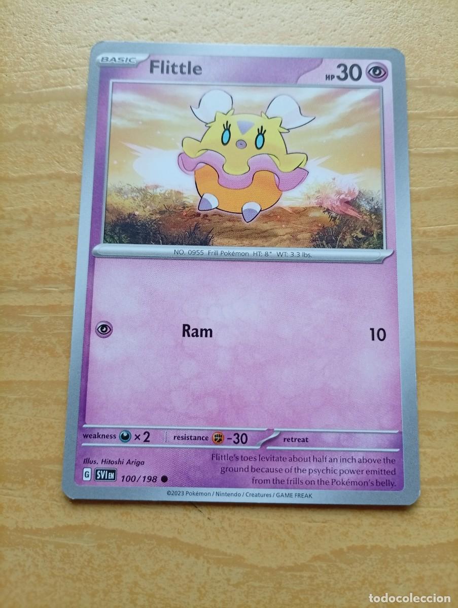 Trading cards: Carta Pok&eacute;mon de Flittle, n&uacute;mero 100/198, de la edici&oacute;n de 2023. - Idioma: Ingl&eacute;s. - Tipo: B&aacute;sico.