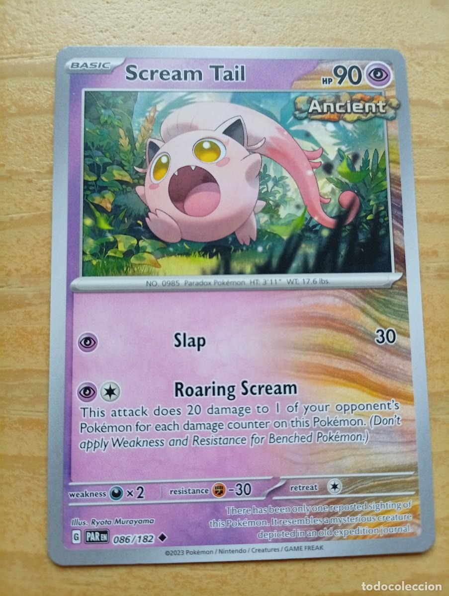 Trading cards: Carta Pok&eacute;mon de Scream Tail, edici&oacute;n en ingl&eacute;s. - N&uacute;mero de carta: 86/182. - A&ntilde;o de publicaci&oacute;n: 2