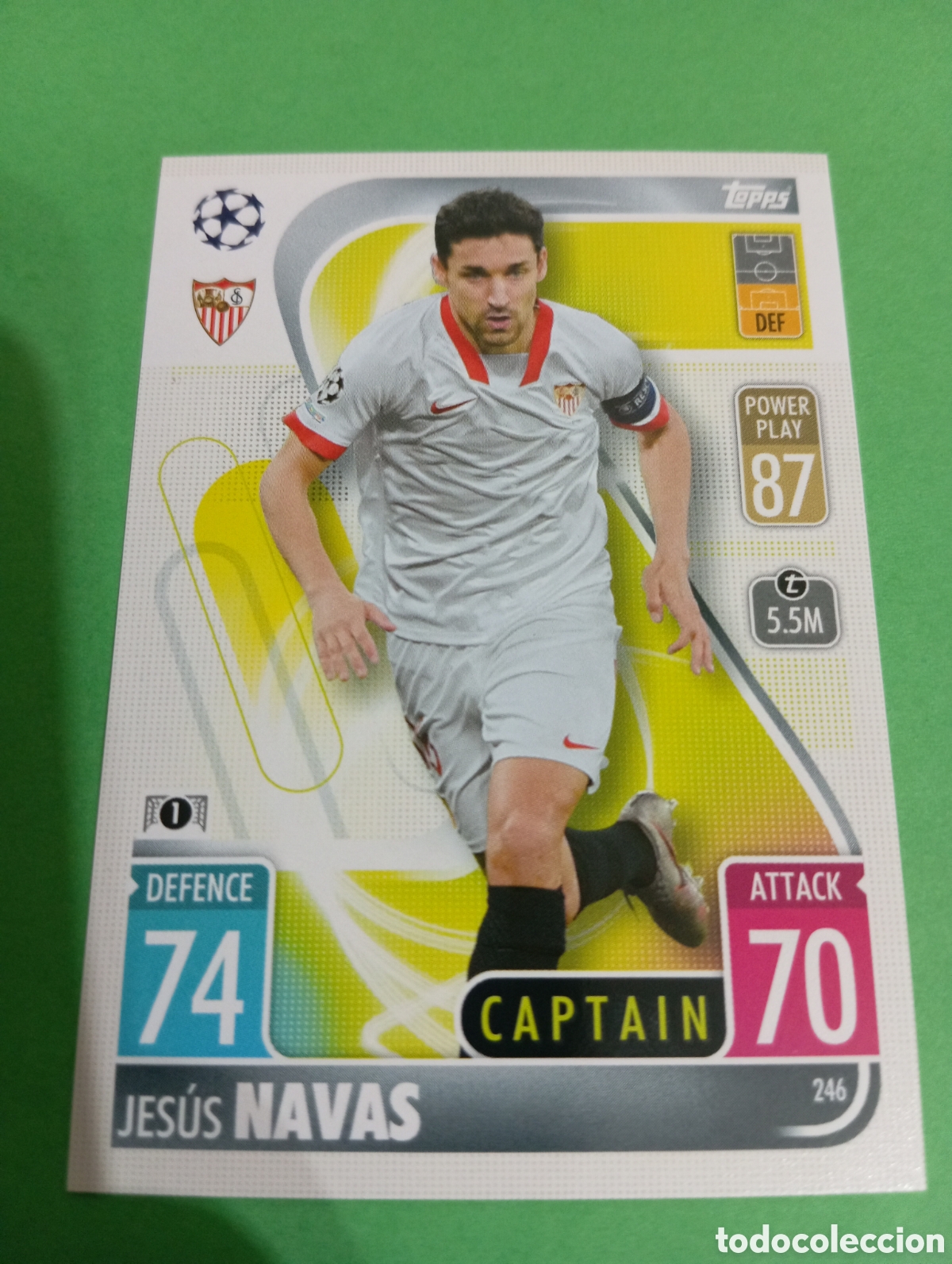 Trading cards: Jes&uacute;s Navas Sevilla n&deg;246 / TOPPS MATCH ATTAX 2021/2022