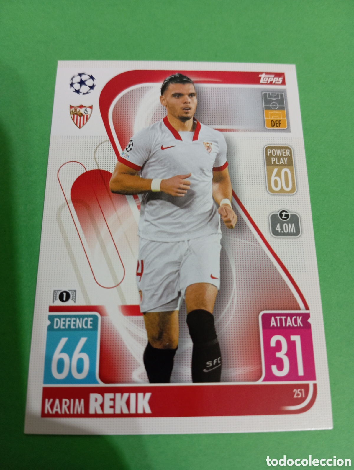 Trading cards: Rekik Sevilla n&deg;251 / TOPPS MATCH ATTAX 2021/2022
