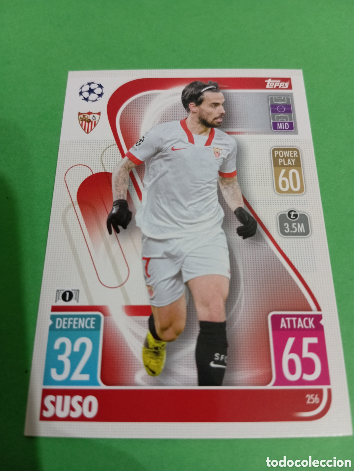Trading cards: Suso Sevilla n&deg;256 / TOPPS MATCH ATTAX 2021/2022