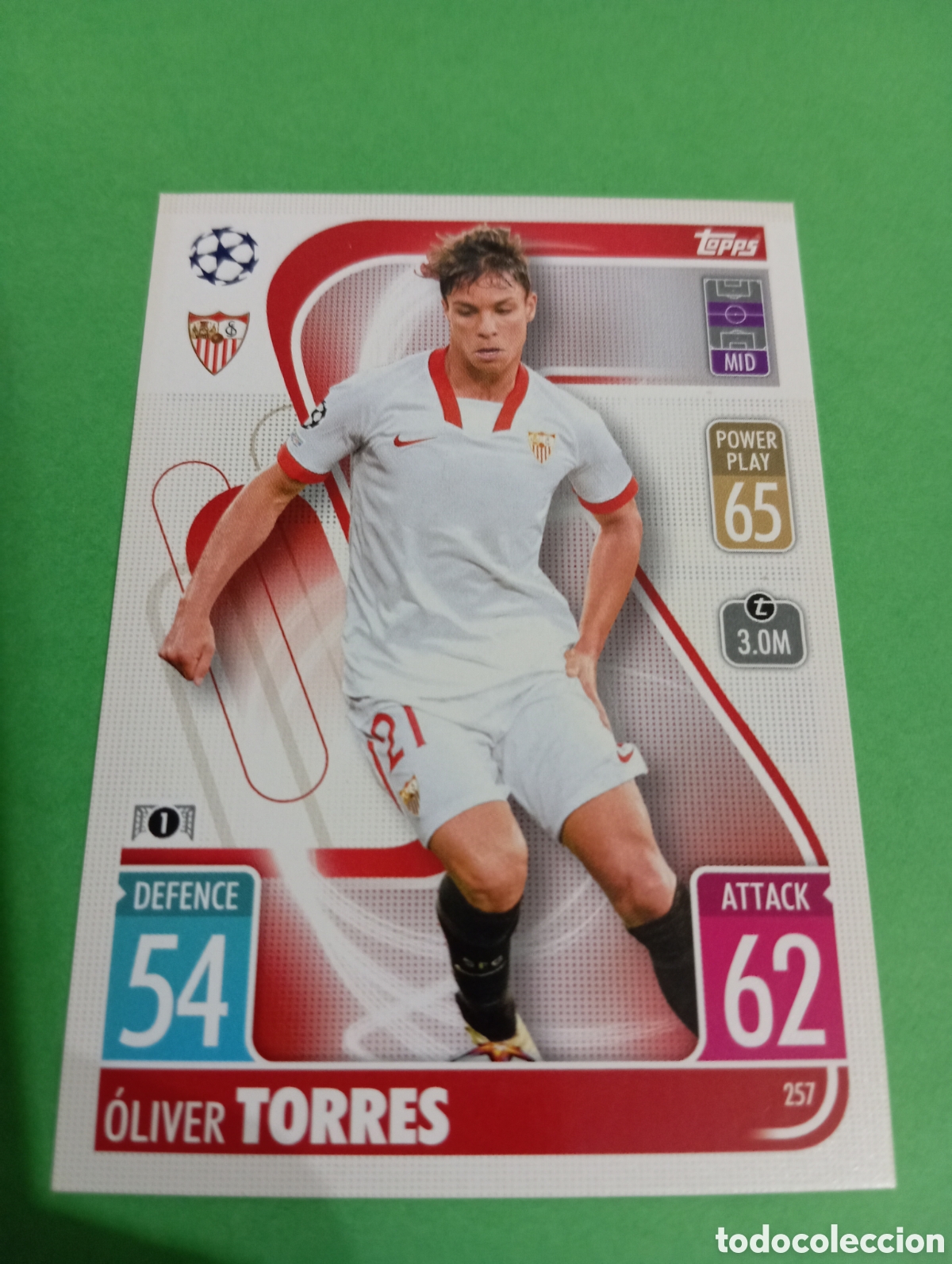 Trading cards: &Oacute;liver Torres Sevilla n&deg;257 / TOPPS MATCH ATTAX 2021/2022