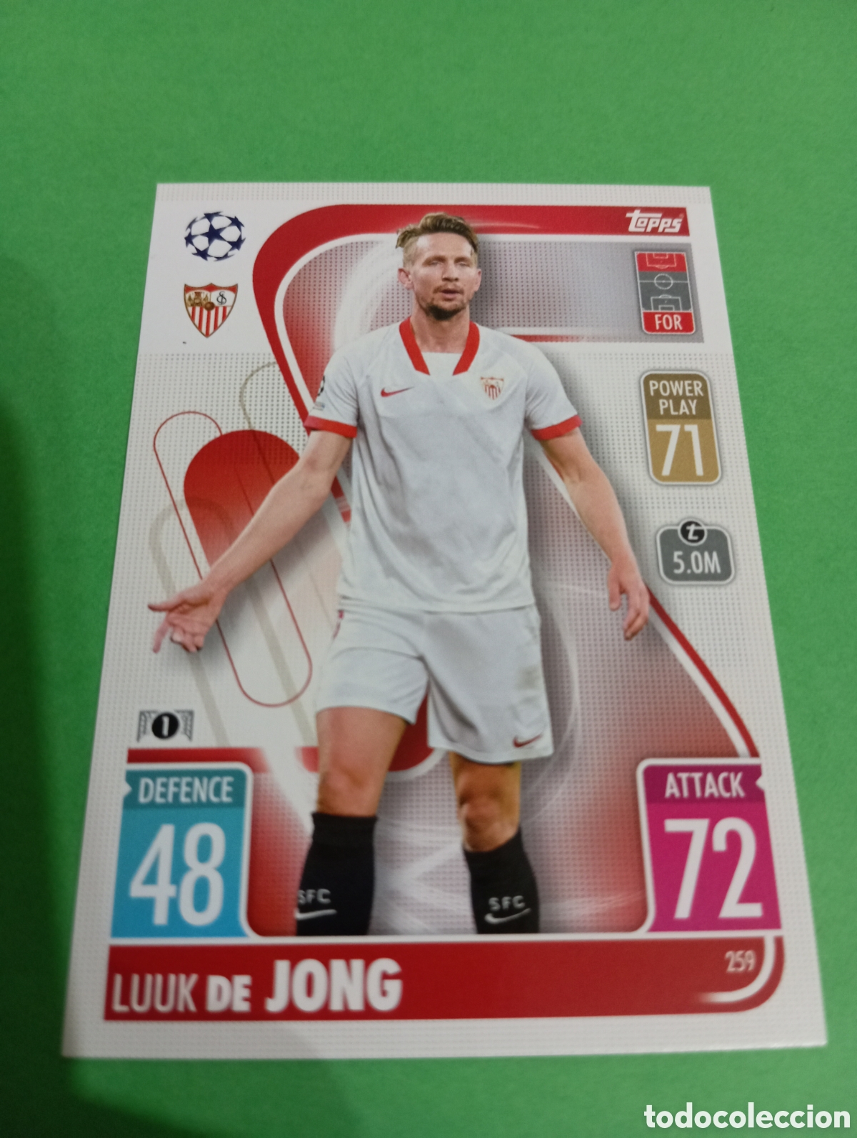 Trading cards: Luuk de Jong Sevilla n&deg;259 / TOPPS MATCH ATTAX 2021/2022