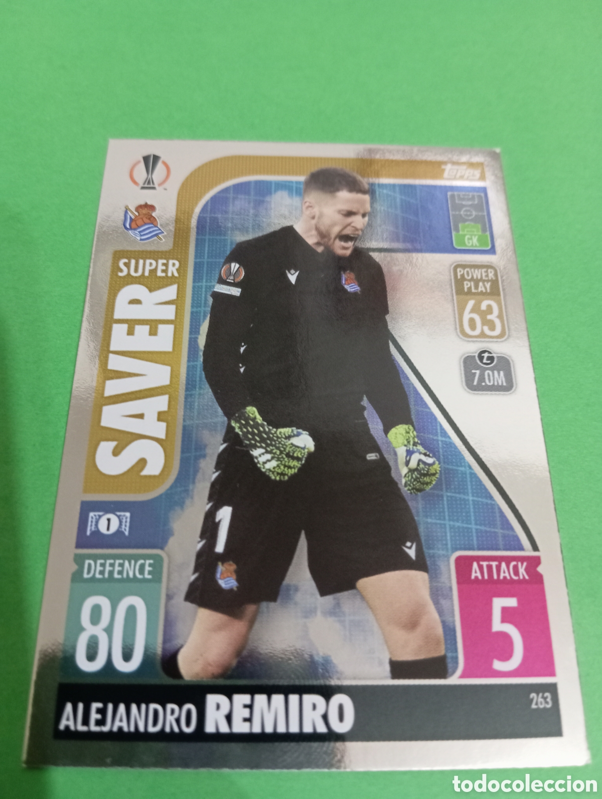 Trading cards: Remiro Real Sociedad SUPER SAVER n&deg;263 / TOPPS MATCH ATTAX 2021/2022