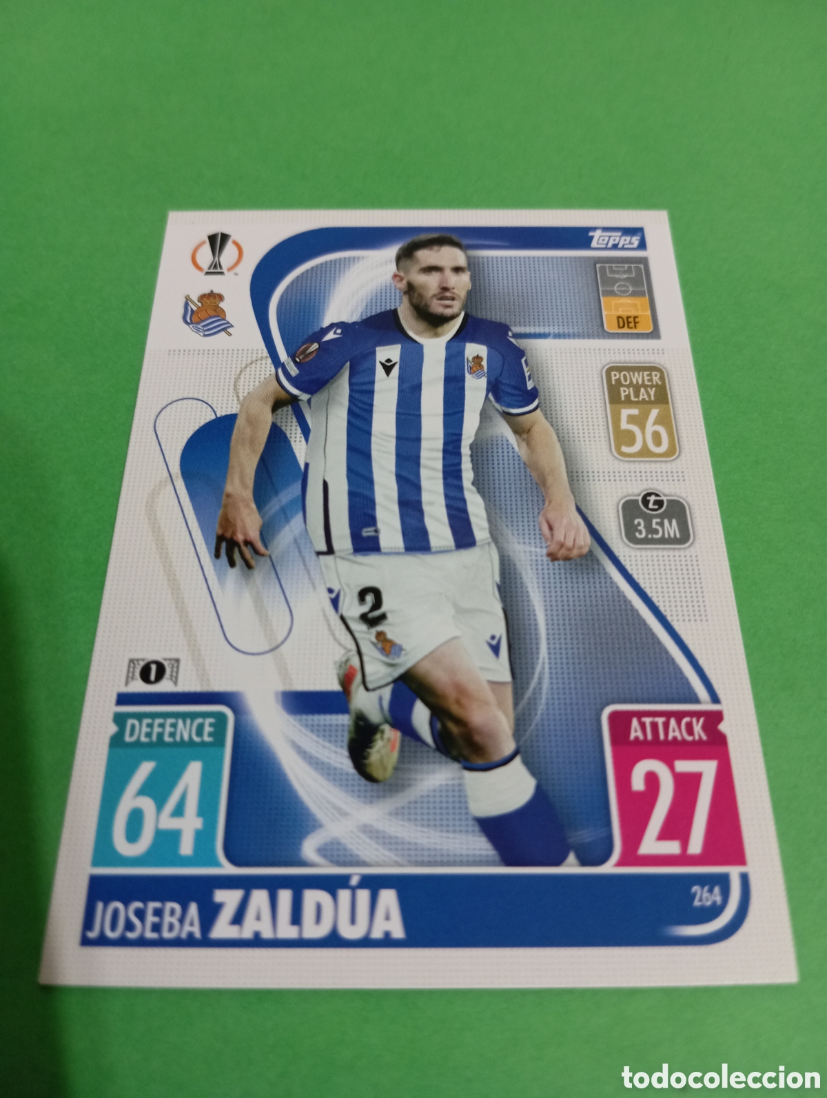 Trading cards: Zald&uacute;a Real Sociedad n&deg;264 / TOPPS MATCH ATTAX 2021/2022