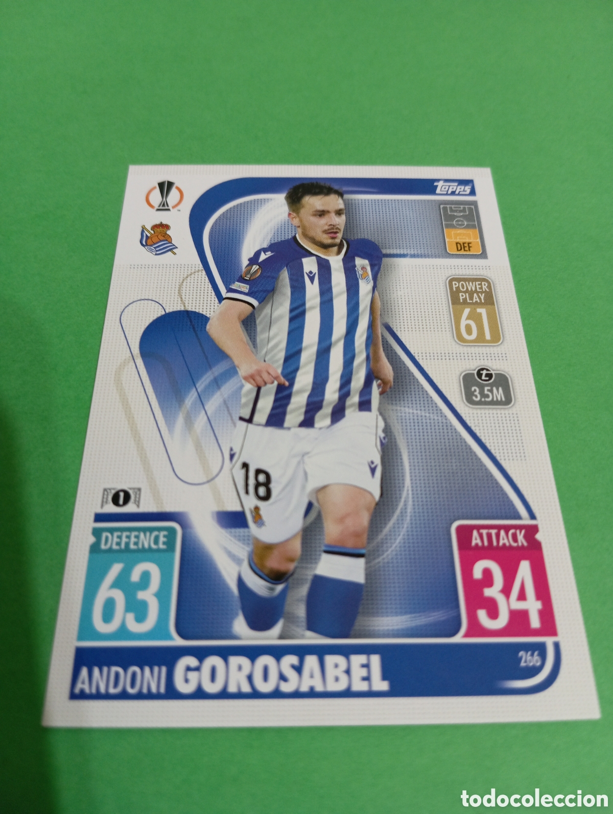 Trading cards: Gorosabel Real Sociedad n&deg;266 / TOPPS MATCH ATTAX 2021/2022