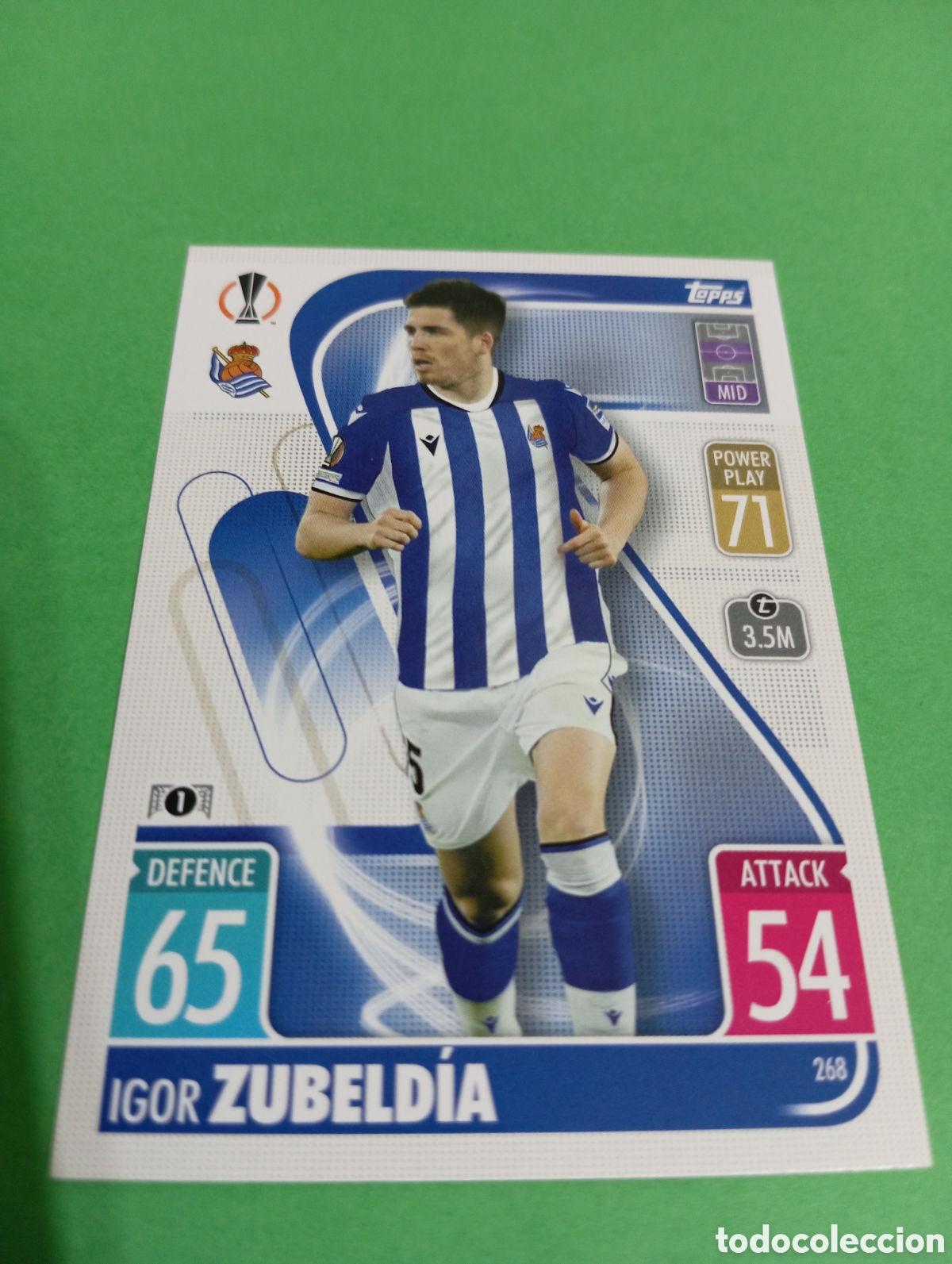 Trading cards: Zubeld&iacute;a Real Sociedad n&deg;268 / TOPPS MATCH ATTAX 2021/2022