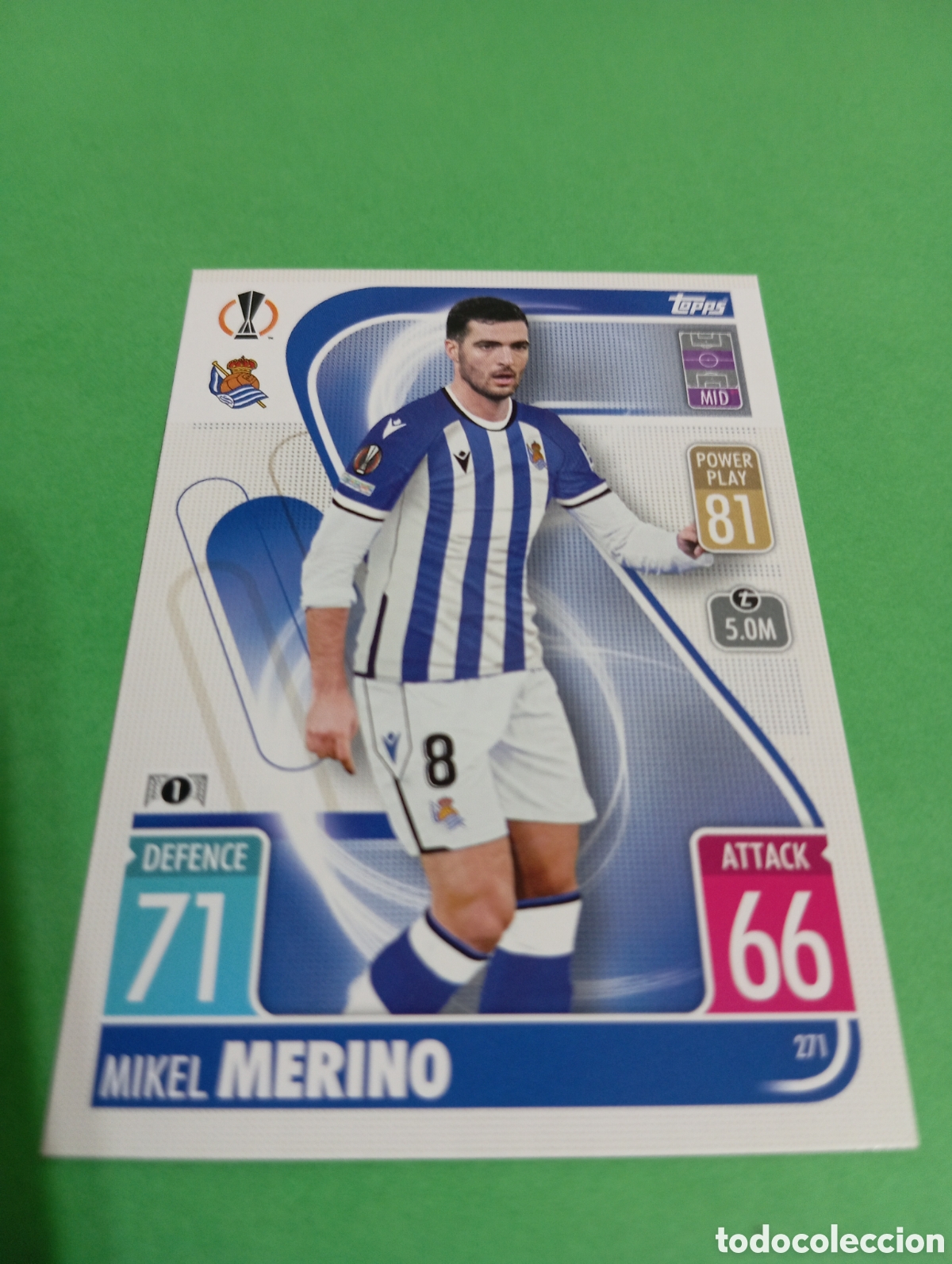 Trading cards: Mikel Merino Real Sociedad n&deg;271 / TOPPS MATCH ATTAX 2021/2022