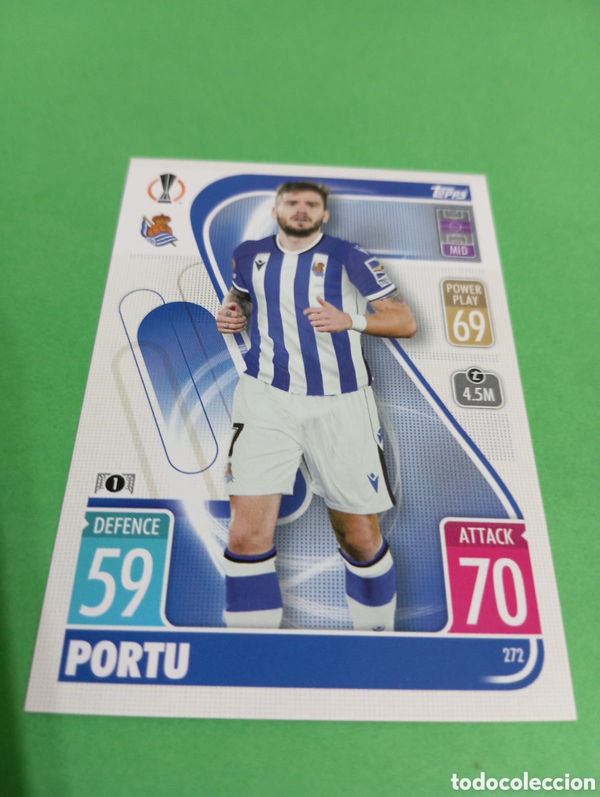 Trading cards: Portu Real Sociedad n&deg;272 / TOPPS MATCH ATTAX 2021/2022
