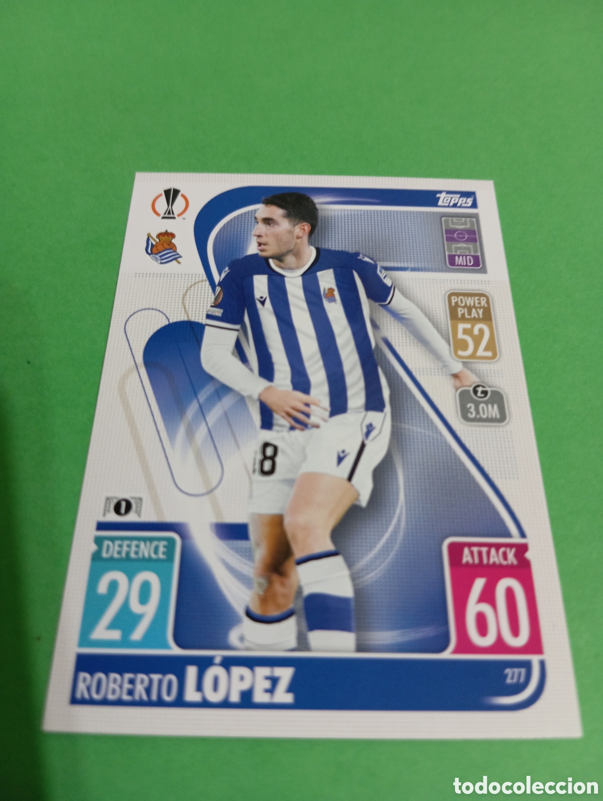 Trading cards: Roberto L&oacute;pez Real Sociedad n&deg;277 / TOPPS MATCH ATTAX 2021/2022