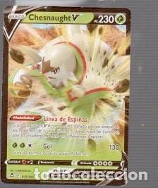 Trading cards: CROMO DE POK&Eacute;MON DE B&Aacute;SICO CHESNAUGHT VPS 230 DEL A&Ntilde;O 2023