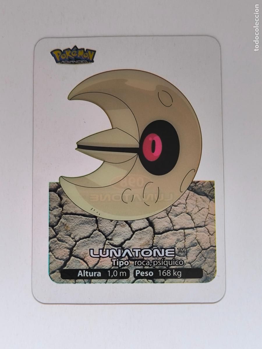 Trading cards: POKEMON ADVANCED LAMINCARDS - N&ordm; 098 / 98 LUNATONE - CARD / CARTA - EDIBAS 2006 (9ZC3)