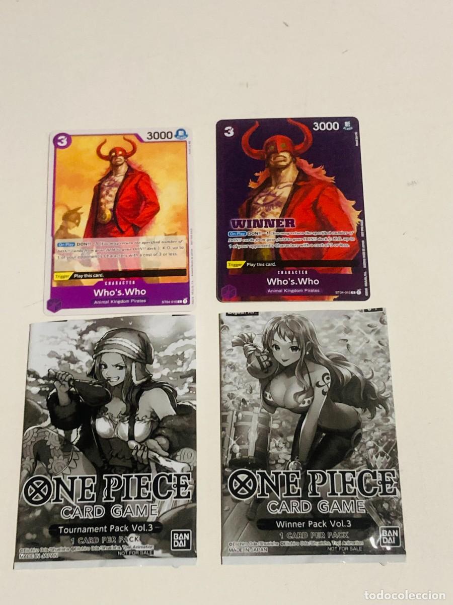 Trading cards: Lote 2 Cartas One Piece TCG - Who's.Who WINNER + Promo Vol.3
