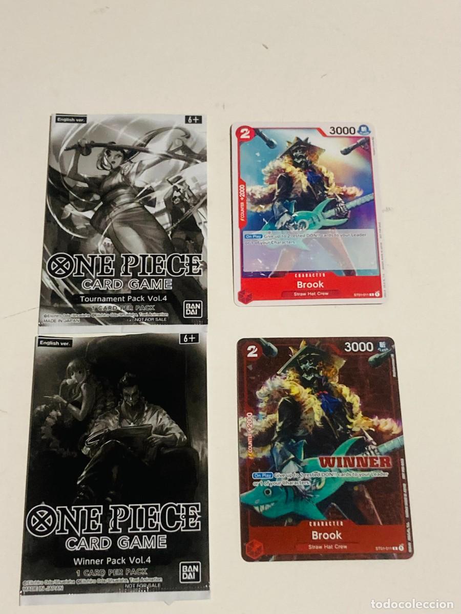 Trading cards: Lote 2 Cartas One Piece TCG - Brook WINNER + Promo Vol.4