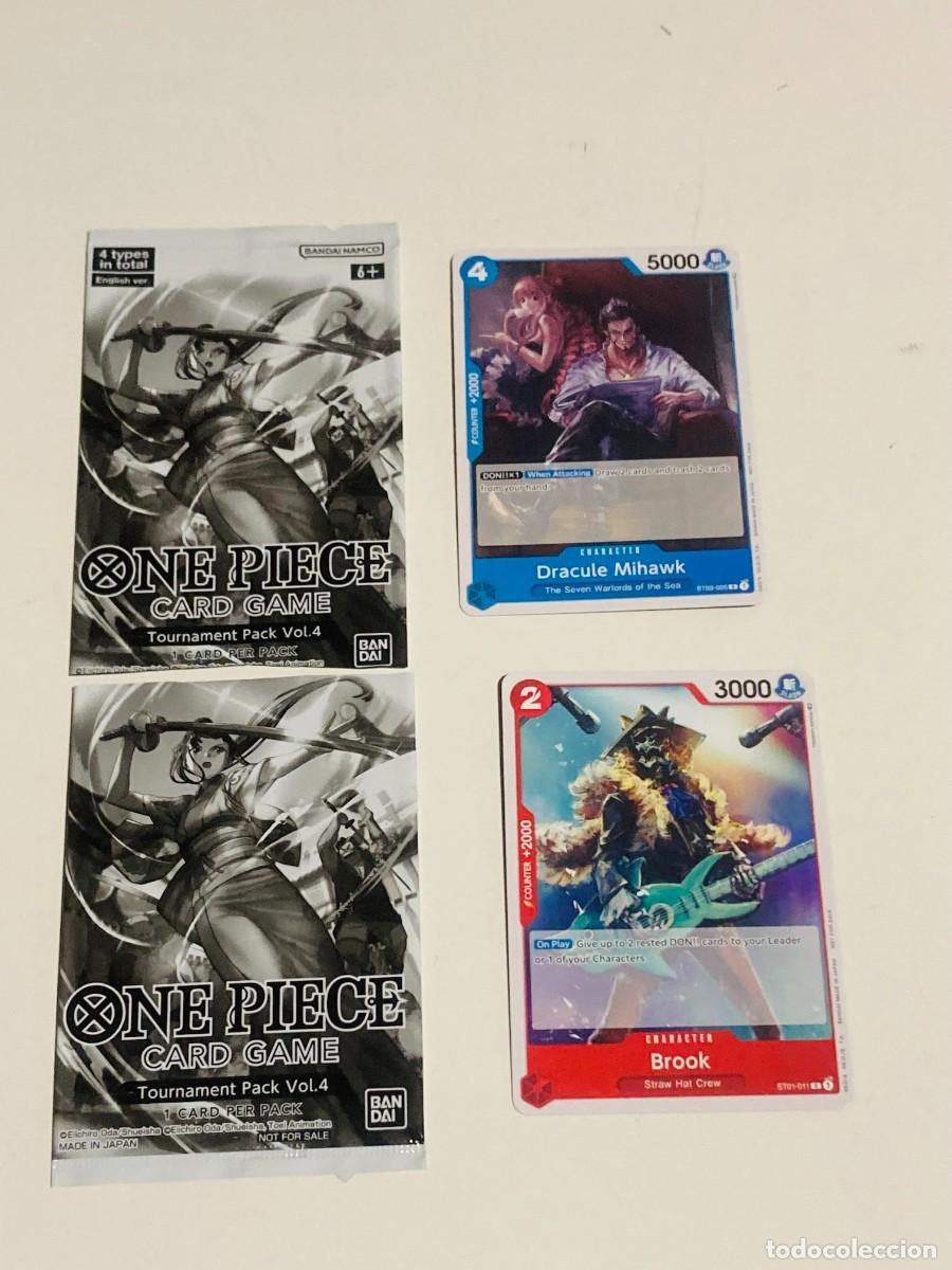 Trading cards: Lote 2 Cartas One Piece TCG - Dracule Mihawk + Brook Promo Vol.4