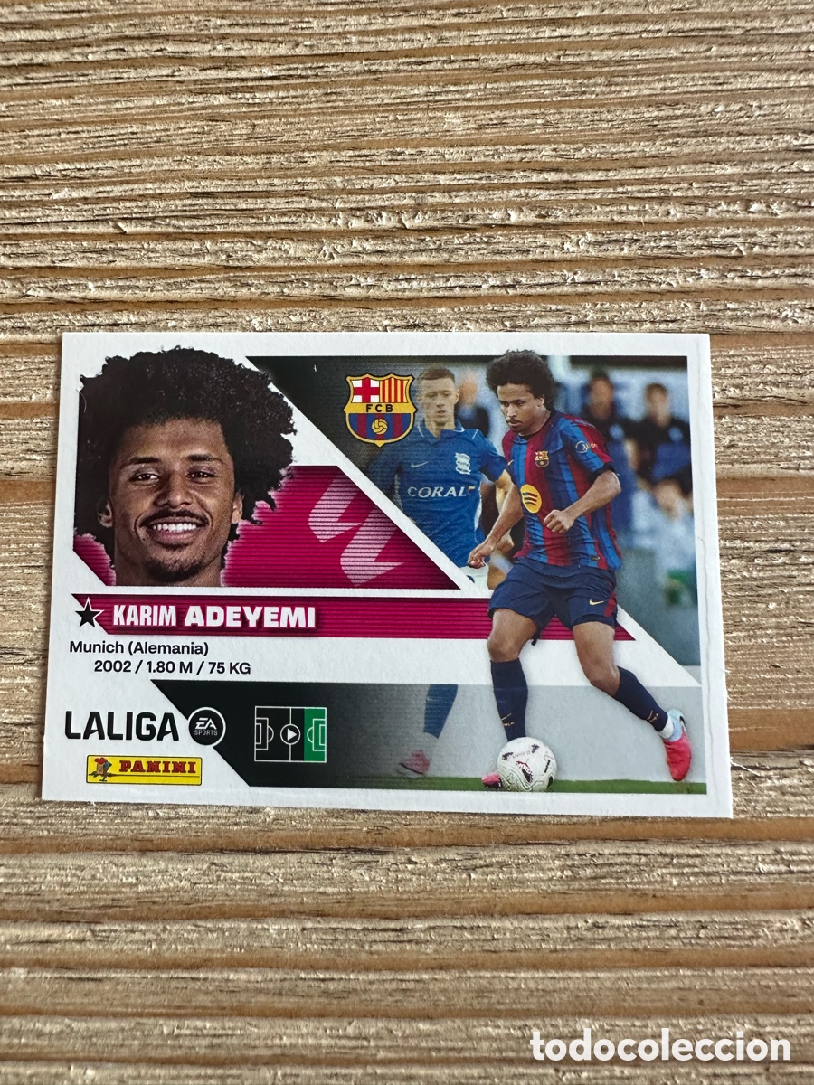 Trading cards: ADEYEMI FC BARCELONA FICHAJE 19 2&ordf; EDICION LIGA ESTE 2026/27 26-27 26 27 PANINI