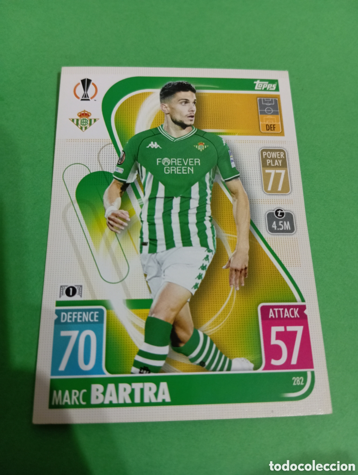 Trading cards: Bartra Betis n&deg;282 / TOPPS MATCH ATTAX 2021/2022