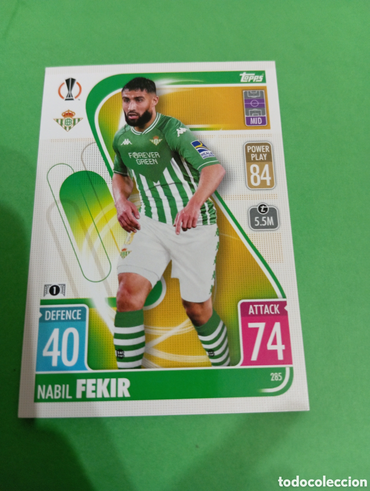 Trading cards: Fekir Betis n&deg;285 / TOPPS MATCH ATTAX 2021/2022